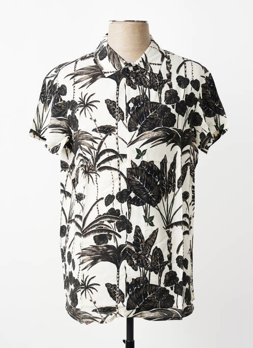 Cămașă cu mâneci scurte imprimeu fantezie negru MBM homme