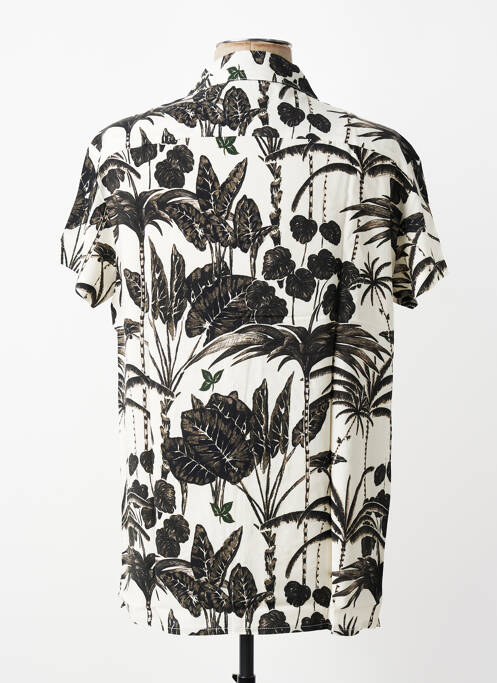 Cămașă cu mâneci scurte imprimeu fantezie negru MBM homme