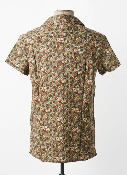 Cămașă cu mâneci scurte croială dreaptă verde MBM homme