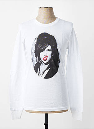 Tricou croială cambrată mâneci lungi alb DAVID BABY homme