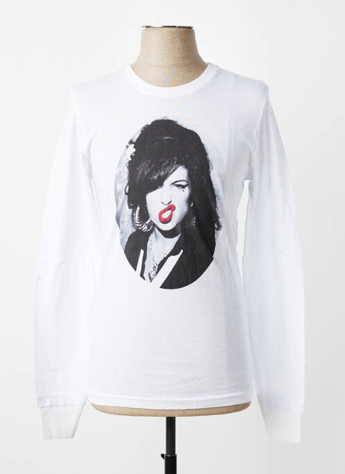 Tricou croială cambrată mâneci lungi alb DAVID BABY homme