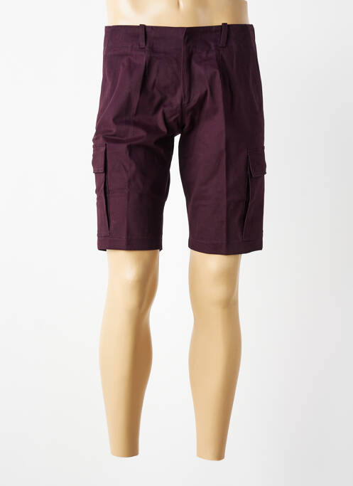 Bermudă croială dreaptă violet MBM homme