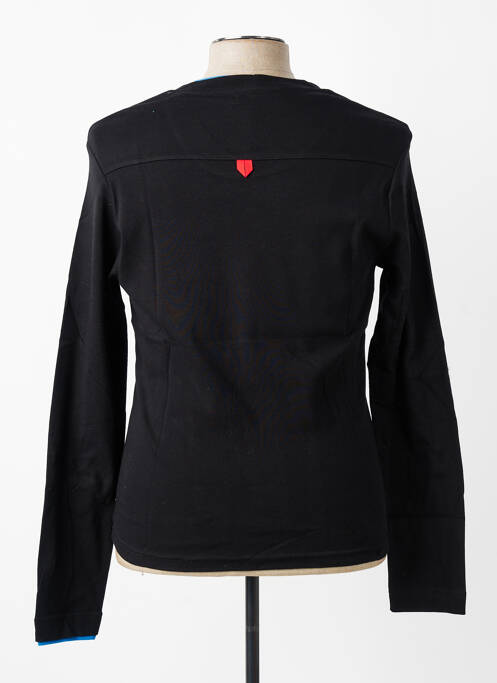 Tricou croială cambrată mâneci lungi negru MBM homme