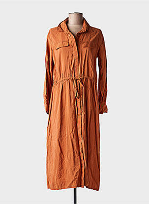 Rochie midi mâneci lungi mâneci lungi portocaliu MANOUKIAN femeie
