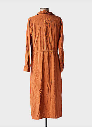 Rochie midi mâneci lungi mâneci lungi portocaliu MANOUKIAN femeie