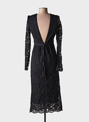 Rochie lungă mâneci lungi mâneci lungi negru IDANO femeie