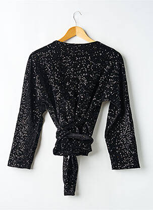 Top elasticitate mâneci 3/4 negru ALME femeie