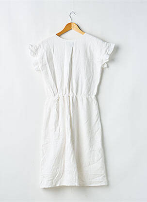 Rochie midi mâneci scurte mâneci scurte alb ANNE DURRIEU femeie