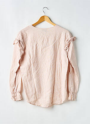 Top guler rotund mâneci lungi roz SWEETIES BY AUDE D. femeie