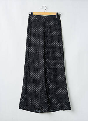 Pantalon larg țesătură poplin mărime normală negru ONE STEP femeie