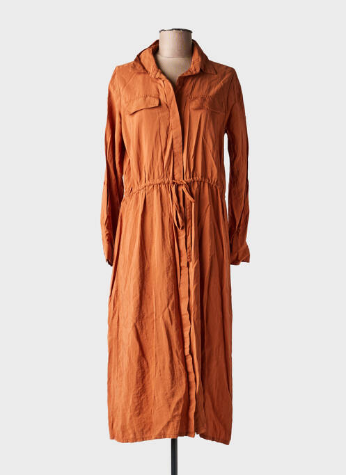 Rochie midi mâneci lungi mâneci lungi portocaliu MANOUKIAN femme
