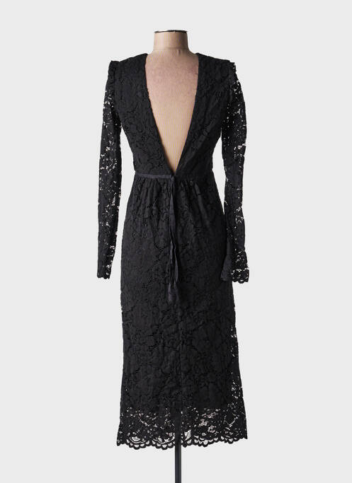 Rochie lungă mâneci lungi mâneci lungi negru IDANO femme