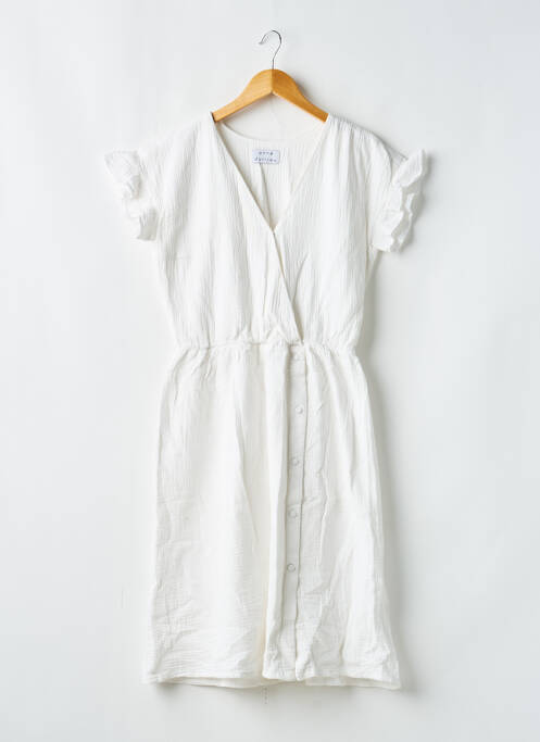 Rochie midi mâneci scurte mâneci scurte alb ANNE DURRIEU femme