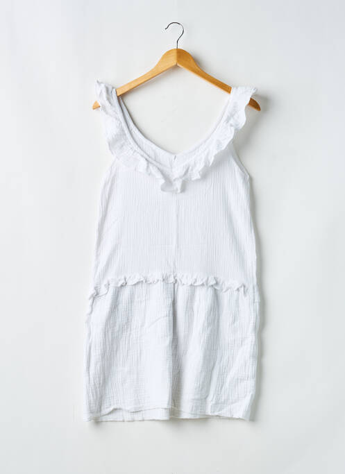 Rochie scurtă fără mâneci fără mâneci alb CELESTE femme