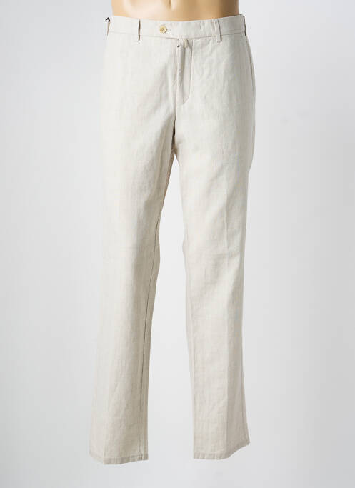 Pantalon chino țesătură melanj mărime normală bej MEYER homme
