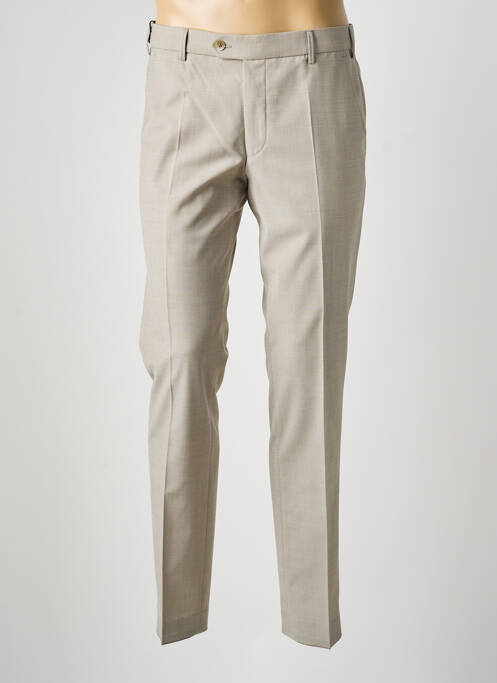 Pantalon chino țesătură melanj talie înaltă bej MEYER homme