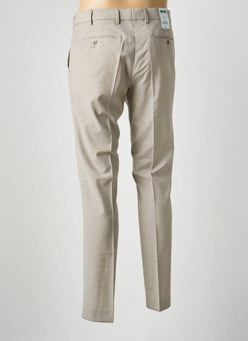 Pantalon chino țesătură melanj talie înaltă bej MEYER homme
