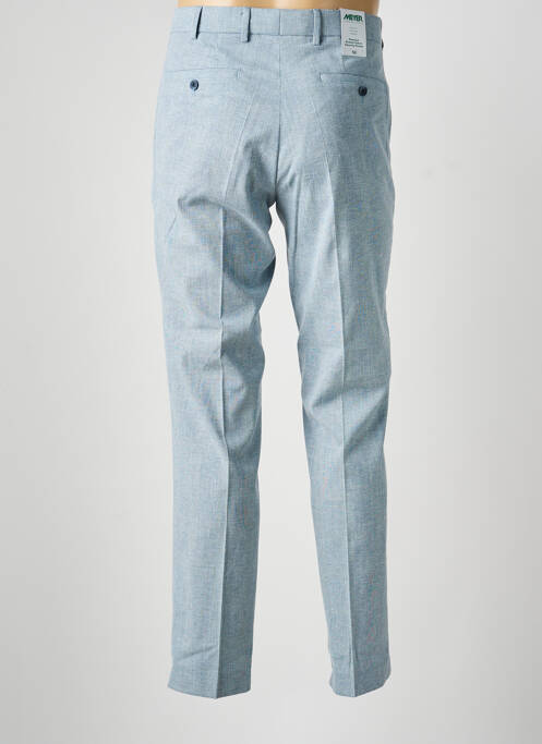 Pantalon chino imprimeu imprimeu prinț de wales talie înaltă albastru MEYER homme