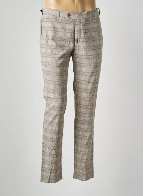 Pantalon chino imprimeu imprimeu prinț de wales talie joasă maro MMX homme