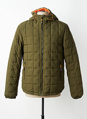 Parka finisaj interior cu căptușeală din polar cu glugă verde DAYTONA homme