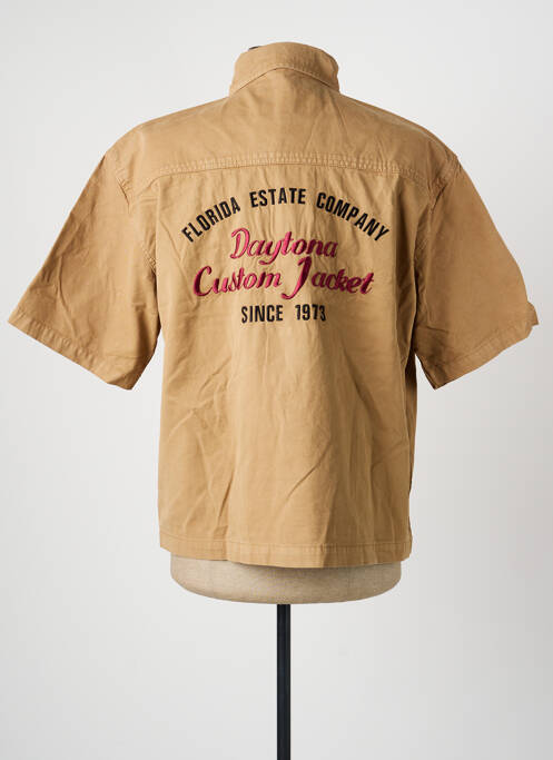 Cămașă cu mâneci scurte buzunare bej DAYTONA homme