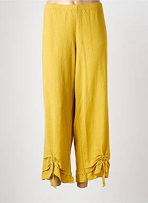 Pantalon 7/8 talie elastică mărime normală galben G!OZE femeie