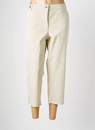 Pantalon trei sferturi talie elastică mărime normală bej GERKE MY PANTS femeie