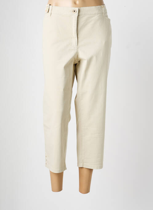 Pantalon trei sferturi talie elastică mărime normală bej GERKE MY PANTS femme