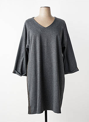 Rochie midi mâneci lungi mâneci lungi gri FRANCK ANNA femeie