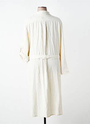 Rochie midi mâneci lungi mâneci lungi bej SIGNATURE femeie