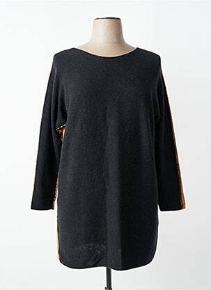 Rochie pulover croială dreaptă mâneci lungi negru SOPHIA femeie