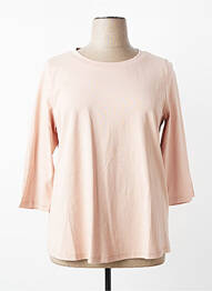 Top guler rotund mâneci 3/4 roz CISO femme