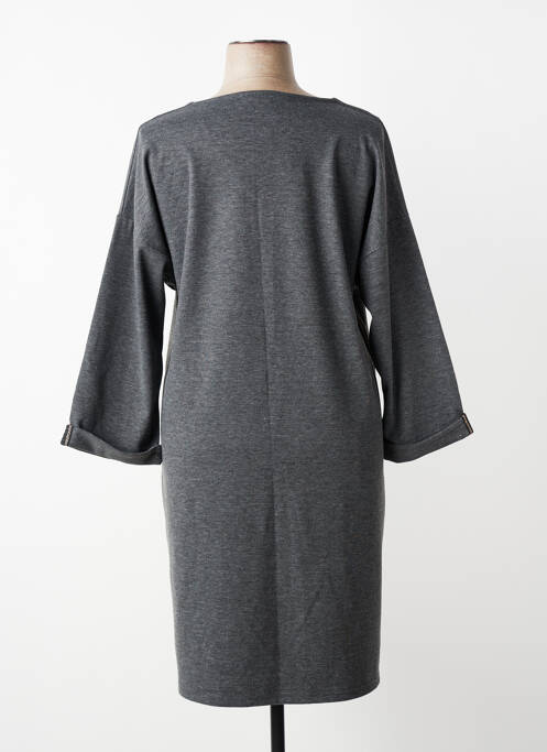 Rochie midi mâneci lungi mâneci lungi gri FRANCK ANNA femme