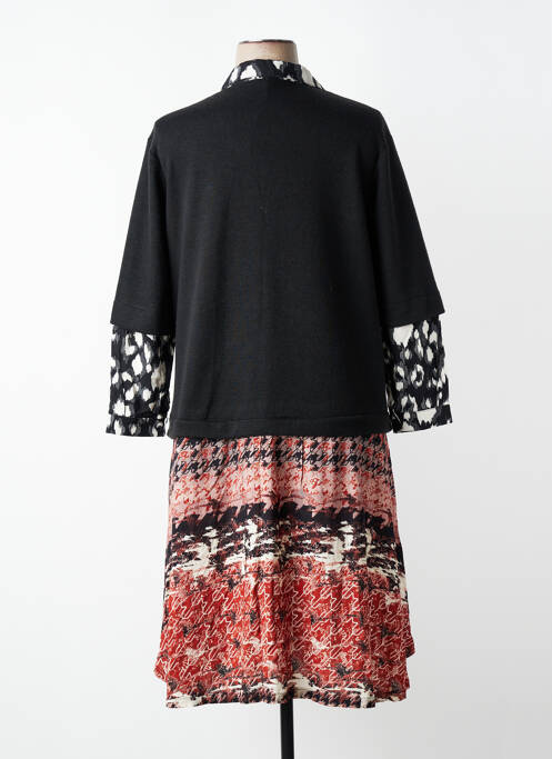 Rochie midi croială evazată mâneci lungi negru FRANCK ANNA femme