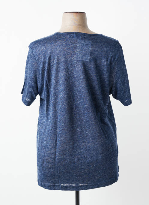 Tricou croială dreaptă mâneci scurte albastru PLUME femme