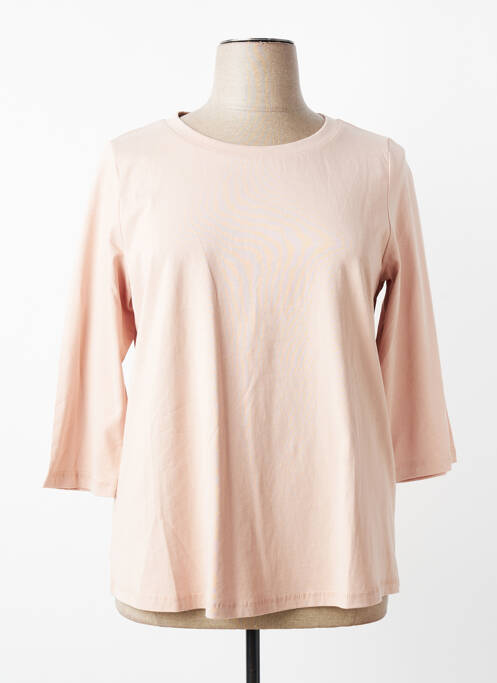 Top guler rotund mâneci 3/4 roz CISO femme