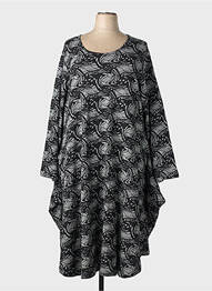 Rochie pulover guler rotund mâneci lungi negru ORIENTIQUE NATURALLY femeie