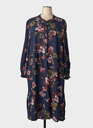 Rochie lungă mâneci lungi mâneci lungi albastru SIGNATURE femme