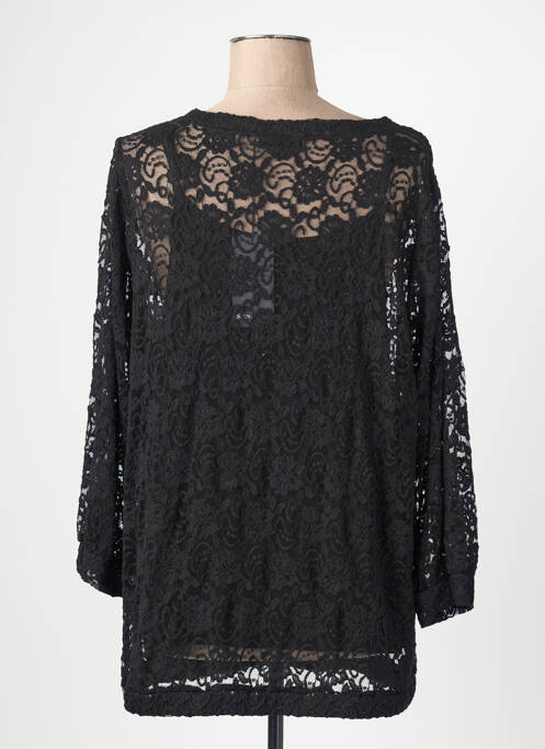 Tunică mâneci lungi guler rotund negru SIGNATURE femme