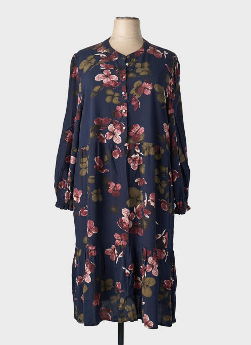 Rochie lungă mâneci lungi mâneci lungi albastru SIGNATURE femme