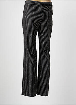 Pantalon drept țesătură poplin mărime normală negru SIGNE NATURE femeie