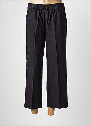 Pantalon 7/8 țesătură poplin mărime normală negru BRANDTEX femeie