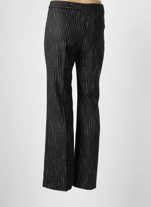 Pantalon drept țesătură poplin mărime normală negru SIGNE NATURE femme