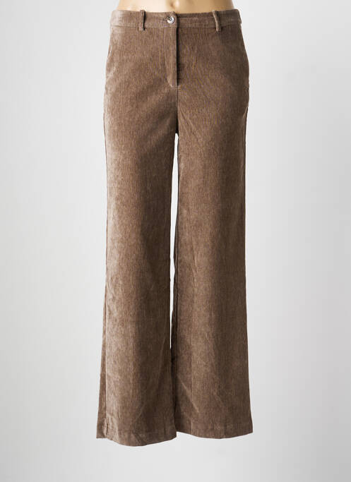 Pantalon drept închidere cu fermoar sub clapetă cu nasturi mărime normală gri SURKANA femme