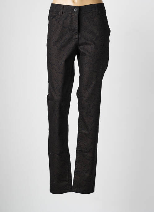 Pantalon slim țesătură poplin mărime normală negru COPENHAGEN femme