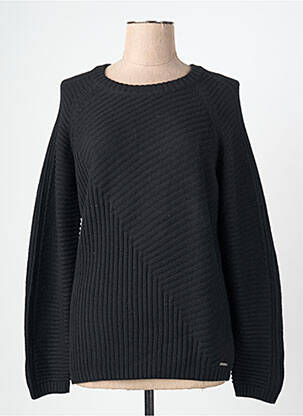 Pulover elasticitate mâneci lungi negru BRANDTEX femeie