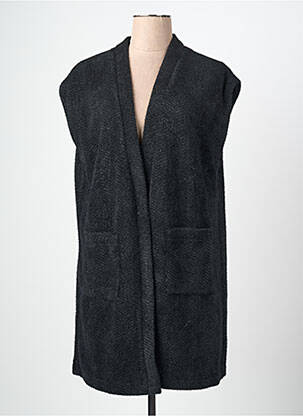 Vestă fără mâneci buzunare negru SIGNE NATURE femme