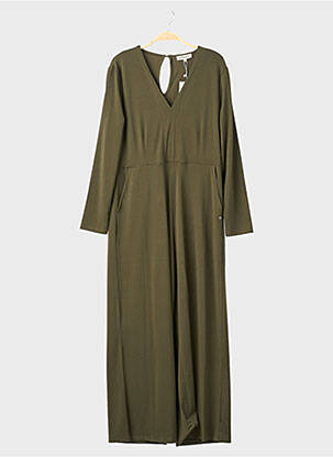 Salopetă-pantalon croială fluidă mâneci lungi verde SURKANA femeie