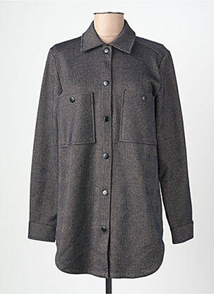 Cămașă imprimeu fantezie mâneci lungi gri BRANDTEX femme