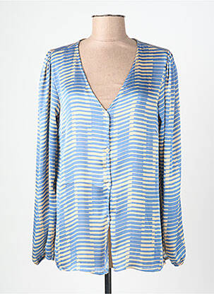 Cămașă imprimeu fantezie mâneci lungi albastru MUS & BOMBON femme